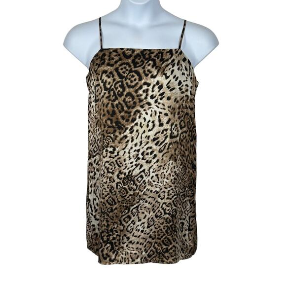 Isalis Jaguar Print Slip Dress – Sexy Animal Print Mini Dress Size Medium - Picture 4 of 14